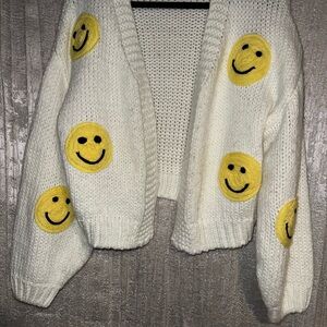 Smiley Face Luna Ivy Cardigan Sweater {small}